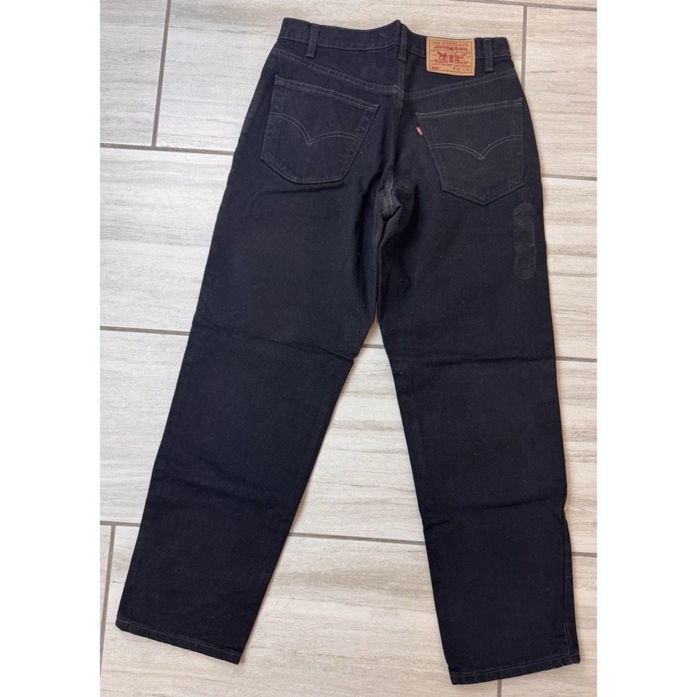 Levis 550 Relaxed Fit Straight Leg Vintage Denim Black Jeans Mens 32x30 Y2K - Picture 4 of 5